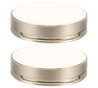 Lurrose Contenitore per Fondotinta con Cuscino e Piumino, Astuccio Compatto per Cipria in Polvere con Specchio, Scatola Portatile da Viaggio Leggera e Ricaricabile, Set da 2 Pezzi per