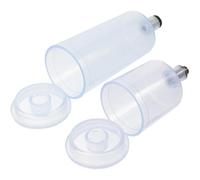Lurrose Contenitori per Vernice per Aerografo 2 Pezzi in Plastica e Metallo da 20ml e 40ml Compatibili Aerografi a Sifone, Aspirazione o Alimentazione Inferiore per Modellismo