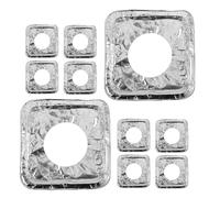 Lurrose Coperture Quadrate in Alluminio per Bruciatori Fornelli a Gas, Set da 50 Pezzi Spesse 3,5 Mm, Protezione Antiolio per Piani Cottura Domestici e Professionali