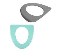 Lurrose Copriwater Pieghevole per Adulti 2 Pezzi in Plastico Design Ergonomico e Cuscino per Viaggio e Uso in Bagni Pubblici