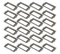 Lurrose Cornici Porta Etichette in Ferro Antiche Verde 24 Pezzi per Scatole e Mensole Posizionamento Rapido e Decorativo Stile Vintage Retrò