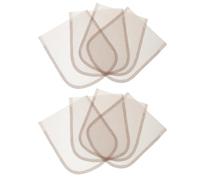 Lurrose Cuffia Rete in Pizzo Marrone per Parrucca 8 Pezzi, Base Elasticità Eccellente e Resistenza Superiore per Costruzione e Riparazione di Hairpiece