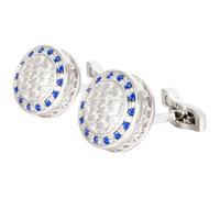 Lurrose Cufflinks da Polso Rotondi in Rame Argento Superficie Lucidata per Camicia Uomo e Abito da Uomo Stile Classico