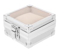 Lurrose Custodia Elegante Singolo Orologi Argento Orologio Acciaio in Inossidabile e Resistente all Acqua Tocco Confortevole, Scatola Porta Quadrata per Viaggio Casa