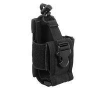 Lurrose Custodia Portaoggetti Per Radio Da Cintura Regolabile, Custodia Per Film Parlanti Portatile Resistente, Borsa Per Esterni Unisex Per Escursionismo e Campeggio Nera