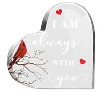 Lurrose Decorazione a Forma di Cuore in Acrilico 10X10 CM Cartello Motivazionale da Scrivania Leggero e Portatile Targa Decorativa da Tavolo per Ufficio e Casa Regalo Incoraggiante per