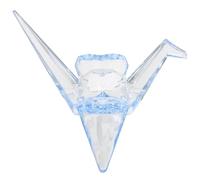 Lurrose Decorazione Acrilica a Forma di Gru Origami 3d Trasparente, Scultura Creativa per Compleanno, Ornamento Moderno per Festa e Arredamento Cameretta