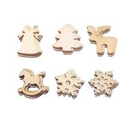 Lurrose Decorazioni Alberi Pezzi Natalizie in Mini e Legno Fiocchi 200 Sagome di Natale, Cervi e Campanelle Addobbi Resistenti per Fai da Te per Casa