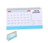 Lurrose Desk Calendar Spiral Bound Month Planner With Monthly Layouts Small Tent Design For Office And Home Organization English Dates