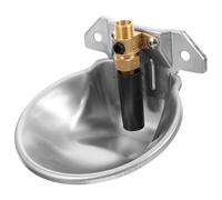 Lurrose Distributore Automatico d'Acqua in Acciaio 304 per Bestiame Ciotola per Acqua Mucche e Pecore Bordo Arrotondato Abbeveratoio per Fattoria Adatto a Cavalli e Maiali