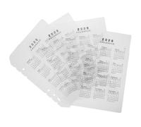 Lurrose Divisori per quaderni con calendario, 4 pezzi: divisori per quaderni in plastica satinata A5, ricariche fai da te per planner a 6 fori con linguette per la gestione delle date.