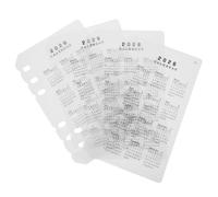Lurrose Divisori per quaderni con calendario, 4 pezzi: divisori per quaderni in plastica satinata A6, ricariche fai da te per planner a 6 fori con linguette per la gestione delle date.