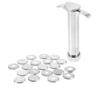 Lurrose Estrusore per Argilla Polimerica in Acciaio Inox, Set con Stampi | Strumento Metallico Argento, Facile da Usare e Mantenere, per Corsi di Ceramica e Lavori Creativi