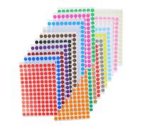 Lurrose Etichette Adesive Rotonde Colorate 114 Pezzi per Organizzazione Efficiente, Facile Applicazione su Carta 40 Fogli di Etichette Colorate Tonde Colore Casuale per