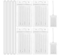 Lurrose Etichette per Bagagli Identificative Chiusura Richiudibile 25 Pezzi 115X65Mm per Valigie da Viaggio Cordino Resistente