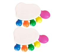 Lurrose Evidenziatori a Forma di Dito del Piede, Set da 2 Pennarelli Pastello a Punta Larga, Penne Colorate per Ufficio e Scuola, Pratici per Sottolineare e Evidenziare Testo