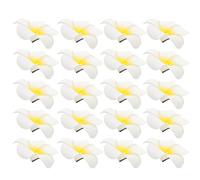 Lurrose Fermagli per Chioma Fiori di Plumeria, 20 Pezzi, Clip in Schiuma per Donna, Accessori per Chioma per Costume da Bagno e Copricapo Estivo