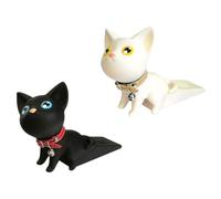 Lurrose Fermaporta per 2 Pezzi in Silicone e PVC a Forma di Gatto, Cuneo Fermaporta di Protezione Antischiacciamento per Casa, Ufficio e Scuola, Adatto a Pavimenti in Colore Casuale