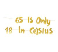 Lurrose Festone per 65° Compleanno Scritta Buon Compleanno e Striscione Colorato Pre-infilato, Decorazione Festa per Interni ed Esterni, Banner Fotografico e Bandierine per Celebrazioni