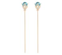 Lurrose Forcine per Chioma Donna Blu in Lega di Zinco Design Vintage ed Elegante, Adatte a Vari Stili di Acconciature e Uso Versatile per Chignon