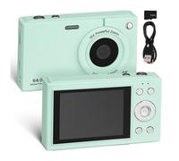 Lurrose Fotocamera Digitale Compatta per Ragazze Retro con Zoom e Wifi Memoria Inclusa Portatile Verde per Viaggi e Scatti Facili