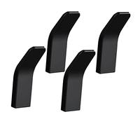 Lurrose Ganci da Parete Autoadesivi in Alluminio Spaziale Antiruggine, Porta Asciugamani Bagno senza Foratura, Set 4 Pezzi per Cucina, Balcone e Soggiorno