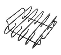Lurrose Graticola per Barbecue in Acciaio Inossidabile Nero, Multifunzione e Resistente, per Carne e Mais, per Feste in Giardino e attività di Barbecue All'aperto