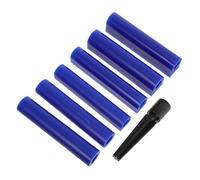 Lurrose Kit 7 Pezzi Tubi di Cera Blu per Creazione Gioielli con Stampo per Fusione ad Anello e Misuratore Integrato, Strumento per Intaglio Preciso e Modellazione Dettagliata di Anelli