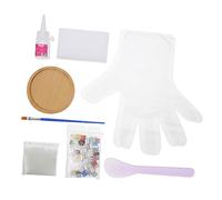 Lurrose Kit di Materiali per Mosaico - 1 Set - Realizzazione di Sottobicchieri - Resistente - Ideale Come