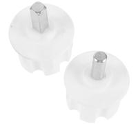 Lurrose Kit di Montaggio 2 Pezzi per Coperture da Giardino Adattatore Asse Quadrato e Rotondo, Materiale Plastico e Ferro, Supporto Resistente alle Intemperie per Struttura Copertura