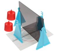 Lurrose Kit Esperimenti Fisica Ottica Specchio Piano in Plastica Bianco, Facile da Usare per Lezioni di Fisica Nelle Scuole Medie e Aule Didattiche