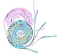 Lurrose Lacci Sportivi Elastici Tie-Dye da 120 CM, 2 Paia, Colore Casuale, per Sneakers e Uso Urbano