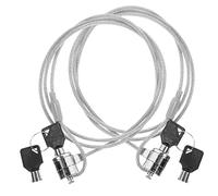 Lurrose Lucchetti per Laptop Cavo Antifurto 1,2 M, Set da 2 Pezzi, Lucchetto a Chiave Cavo di Bloccaggio Resistente, Compatibile Laptop e Docking Station, Sicurezza Domestica e Ufficio