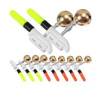 Lurrose Luce per Canna da Pesca Campanello e LED Segnalatore Acustico e Luminoso per Pesca Notturna Set da 10 Pezzi 5 Rosso + 5 Verde Accessori Resistenti All'aperto