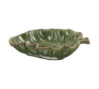 Lurrose Mangiatoia da Esterno per Api e Insetti Benefici in Ceramica a Forma di Foglia Verde, Design Naturale Educativo per Giardino e Cortile di Casa, Dimensioni 18x13x4cm