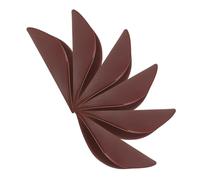 Lurrose Maniglie per Mobili in Plastica Marrone 6 Pezzi, Adesive senza Fori, Forma a Mezzaluna, Resistente e Facile Manutenzione, per Armadi e Cassetti