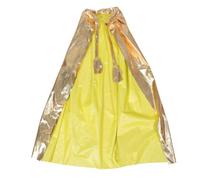 Lurrose Mantello dorato per bambini, reversibile, con chiusura a lacci, ideale per Halloween, cosplay, feste di compleanno, giochi di ruolo ed eventi a tema.