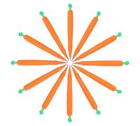 Lurrose Matite Automatiche a Forma di Carota 12 Pezzi, Leggere e Impugnatura Comoda in Plastica e Silicone, come Premio Scolastico o Regalo di Compleanno per Studenti