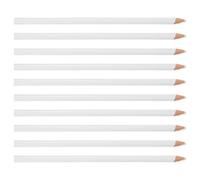 Lurrose Matite Grasse Bianche per Ceramica e Vetro, Set da 10 Pezzi, Matite Pastello per Marcatura Tessuti e Cucito, Strumenti di Disegno Versatili per Artigiani e Creativi