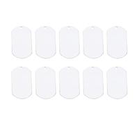 Lurrose Medagliette Identificative per Cani in Acciaio Titanio Set da 10 Pezzi Incisione Laser Ciondolo Antiruggine e Resistente AI Graffi Adatte per Collari e Portachiavi per Animali