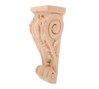 Lurrose Mensola Decorativa in Legno Intagliato Capitello e Fregi Legno Decorativi Mobili, Supporto Angolare per Arredamento Casa in Stile Europeo 7.09X3.94X2.17In