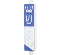 Lurrose Mezuzah per Stipite Porta Ebraica in Lega di Zinco Rotolo Sacro e Testo Ebraico, Stile Ebraico Versatile per Case e Uffici, Decorazione Blu Ornamentale