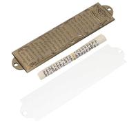 Lurrose Mezuzah Religiosa in Lega retrò 132mm Simboli Ebraici, Ornamento Sacro Artigianale per Decorazione Casa Ebraica, Regalo Significativo per Soggiorno e Spazi di Fede