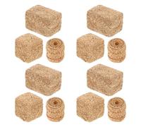 Lurrose Mini Balle di Fieno Realistico Resistente alle Intemperie in Legno 12 Pezzi Forme Cilindriche e Regolabili per Casa delle Bambole Decorazione Interna