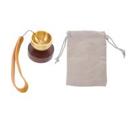 Lurrose Mini Ciotola Sonora Campana Dorata Elegante per Meditazione e Rilassamento in Metallo per Purificare L'aria e Decorazione Casa