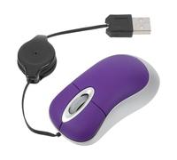 Lurrose Mouse per Computer Portatile Mini Rotellina a 3 Vie, Mouse Ottico USB Compatibile Win98/7/Xp, Colore Viola per Uso Domestico e Lavorativo