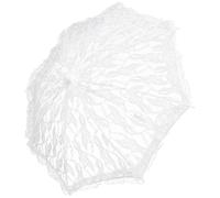 Lurrose Ombrello Parasole in Pizzo Decorazione Floreale, Accessorio da Sposa per Matrimoni e Sessioni Fotografiche, Manico Ergonomico Facile da Impugnare