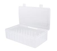 Lurrose Organizer Filo da Cucito 42 Slot in Plastica Trasparente, Scatola Porta Rocchetti per Ricamo Chiusura Sicura, Contenitore Grande capacità per Materiali di Cucito e Punto Croce
