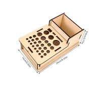 Lurrose Organizer in Legno per Strumenti da Lavoro Supporto Multi per Utensili da Incisione e Punzonatura Portautensili Compatto per Progetti Artigianali DIY Misura