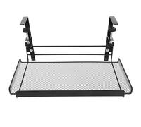 Lurrose Organizer Portadocumenti in Metallo Sotto Scrivania Regolabile, Cestino Portaoggetti Ufficio e Casa, Spazio di Archiviazione Pratico per File e Piccoli Oggetti